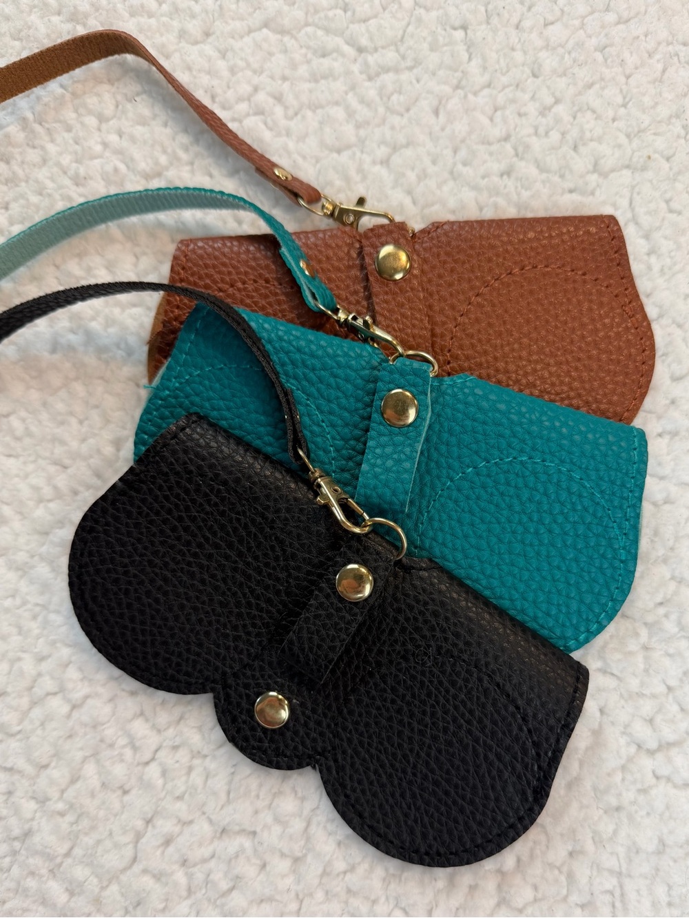 (Set of 3) Faux Pebble Leather Eyewear Cases - Picture 2 of 7